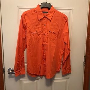 NWT Roper Western Orange Shirt